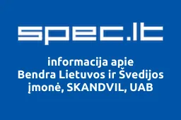 Bendra Lietuvos ir Švedijos įmonė, SKANDVIL, UAB | spec.lt