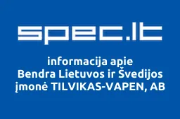 Bendra Lietuvos ir Švedijos įmonė TILVIKAS-VAPEN, AB iliustracija