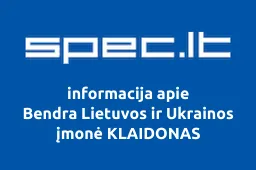 Bendra Lietuvos ir Ukrainos įmonė KLAIDONAS