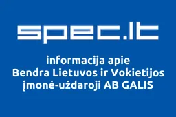 Bendra Lietuvos ir Vokietijos įmonė-uždaroji AB GALIS | spec.lt
