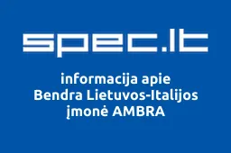 Bendra Lietuvos-Italijos įmonė AMBRA | spec.lt