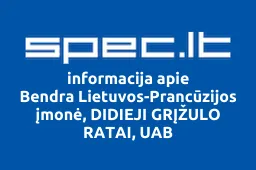Bendra Lietuvos-Prancūzijos įmonė, DIDIEJI GRĮŽULO RATAI, UAB | spec.lt