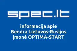 Bendra Lietuvos-Rusijos įmonė OPTIMA-START | spec.lt
