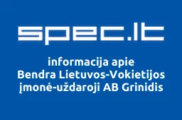Bendra Lietuvos-Vokietijos įmonė-uždaroji AB Grinidis | spec.lt