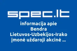 Bendra Lietuvos-Uzbekijos-Irako įmonė uždaroji akcinė bendrovė DEMOS iliustracija