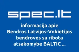 Bendros Latvijos-Vokietijos bendrovės su ribota atsakomybe BALTIC KONTOR atstovybė