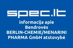 Bendrovės BERLIN-CHEMIE/MENARINI PHARMA GmbH atstovybė | spec.lt