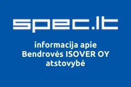 Bendrovės ISOVER OY atstovybė iliustracija
