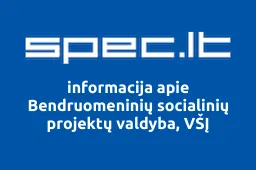 Bendruomeninių socialinių projektų valdyba, VŠĮ iliustracija