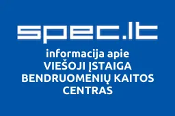 VIEŠOJI ĮSTAIGA BENDRUOMENIŲ KAITOS CENTRAS | spec.lt