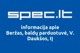 Beržas, baldų parduotuvė, V. Daukšos, IĮ iliustracija