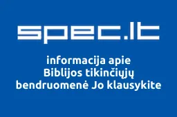 Biblijos tikinčiųjų bendruomenė Jo klausykite | spec.lt