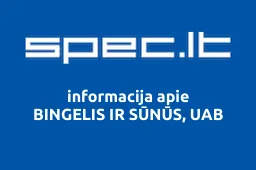 BINGELIS IR SŪNŪS, UAB | spec.lt