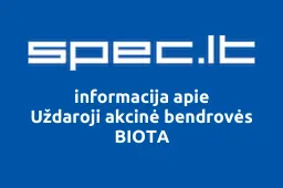 Uždaroji akcinė bendrovės BIOTA | spec.lt