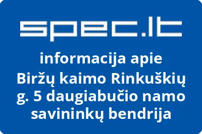 Biržų kaimo Rinkuškių g. 5 daugiabučio namo savininkų bendrija