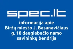 Biržų miesto J. Basanavičiaus g. 18 daugiabučio namo savininkų bendrija | spec.lt
