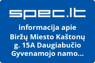 Biržų Miesto Kaštonų g. 15A Daugiabučio Gyvenamojo namo savininkų bendrija