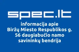 Biržų Miesto Respublikos g. 56 daugiabučio namo savininkų bendrija | spec.lt