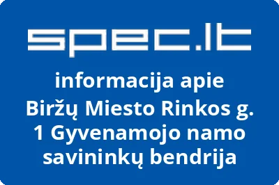 Biržų miesto Rinkos g. 1 gyvenamojo namo savininkų bendrija