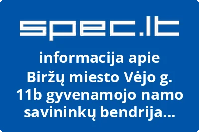 Biržų miesto Vėjo g. 11b gyvenamojo namo savininkų bendrija Pastogė | spec.lt