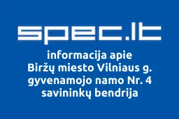 Biržų miesto Vilniaus g. gyvenamojo namo Nr. 4 savininkų bendrija | spec.lt