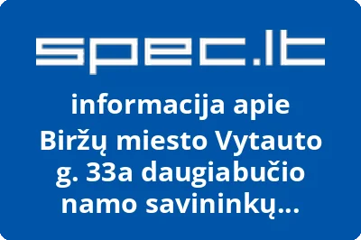 Biržų miesto Vytauto g. 33a daugiabučio namo savininkų bendrija