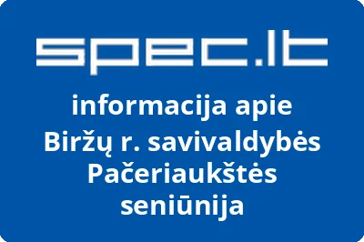 Biržų r. savivaldybės Pačeriaukštės seniūnija