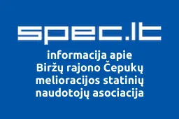 Biržų rajono Čepukų melioracijos statinių naudotojų asociacija | spec.lt