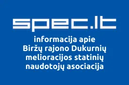 Biržų rajono Dukurnių melioracijos statinių naudotojų asociacija | spec.lt