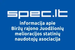 Biržų rajono Juodžionių melioracijos statinių naudotojų asociacija | spec.lt
