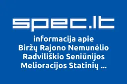 Biržų Rajono Nemunėlio Radviliškio Seniūnijos Melioracijos Statinių Naudotojų Asociacija | spec.lt