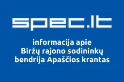Biržų rajono sodininkų bendrija Apaščios krantas | spec.lt