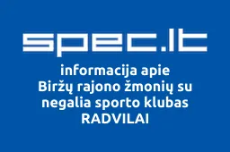 Biržų rajono žmonių su negalia sporto klubas RADVILAI | spec.lt
