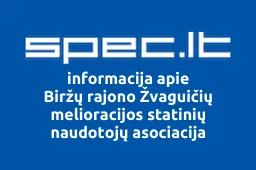 Biržų rajono Žvaguičių melioracijos statinių naudotojų asociacija | spec.lt