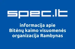 Bitėnų kaimo visuomenės organizacija Rambynas | spec.lt