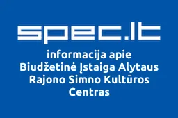 Biudžetinė Įstaiga Alytaus Rajono Simno Kultūros Centras | spec.lt