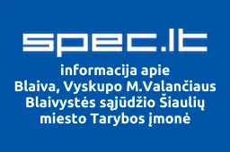 Blaiva, Vyskupo M.Valančiaus Blaivystės sąjūdžio Šiaulių miesto Tarybos įmonė | spec.lt