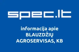 BLAUZDŽIŲ AGROSERVISAS, KB