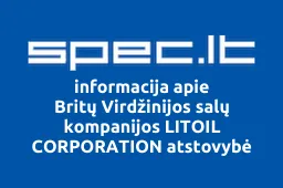Britų Virdžinijos salų kompanijos LITOIL CORPORATION atstovybė iliustracija