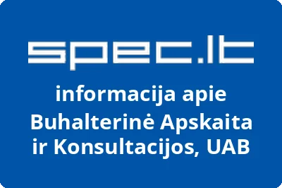 Buhalterinė apskaita ir konsultacijos, UAB