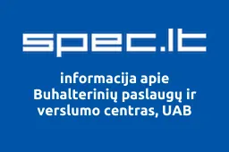 Buhalterinių paslaugų ir verslumo centras, UAB | spec.lt