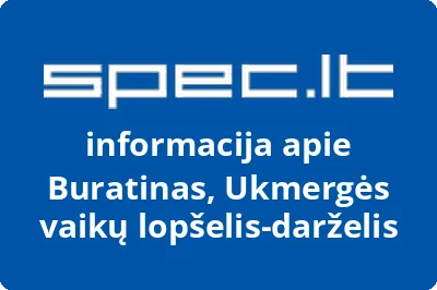 Buratinas, Ukmergės vaikų lopšelis-darželis | spec.lt