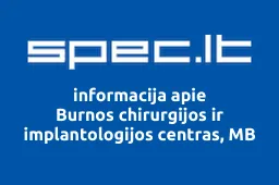 Burnos chirurgijos ir implantologijos centras, MB | spec.lt