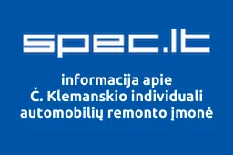 Č. Klemanskio individuali automobilių remonto įmonė iliustracija