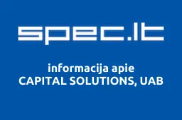 CAPITAL SOLUTIONS, UAB | spec.lt