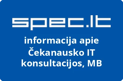 Čekanausko IT konsultacijos, MB
