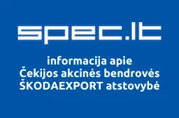 Čekijos akcinės bendrovės ŠKODAEXPORT atstovybė iliustracija