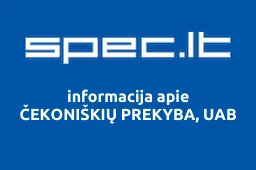 ČEKONIŠKIŲ PREKYBA, UAB | spec.lt