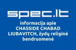 CHASSIDE CHABAD LIUBAVITCH, žydų religinė bendruomenė | spec.lt