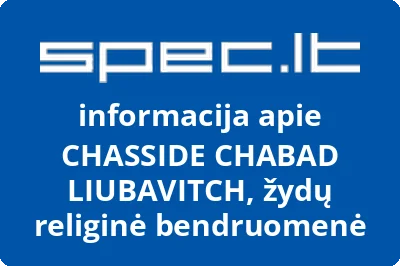CHASSIDE CHABAD LIUBAVITCH, žydų religinė bendruomenė